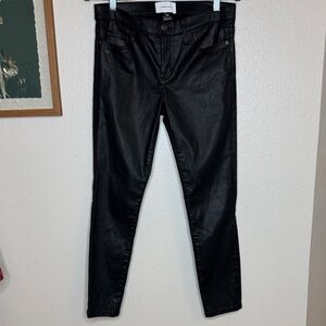 Current/Elliott‎ Stiletto Black Coated Skinny Jeans size 28